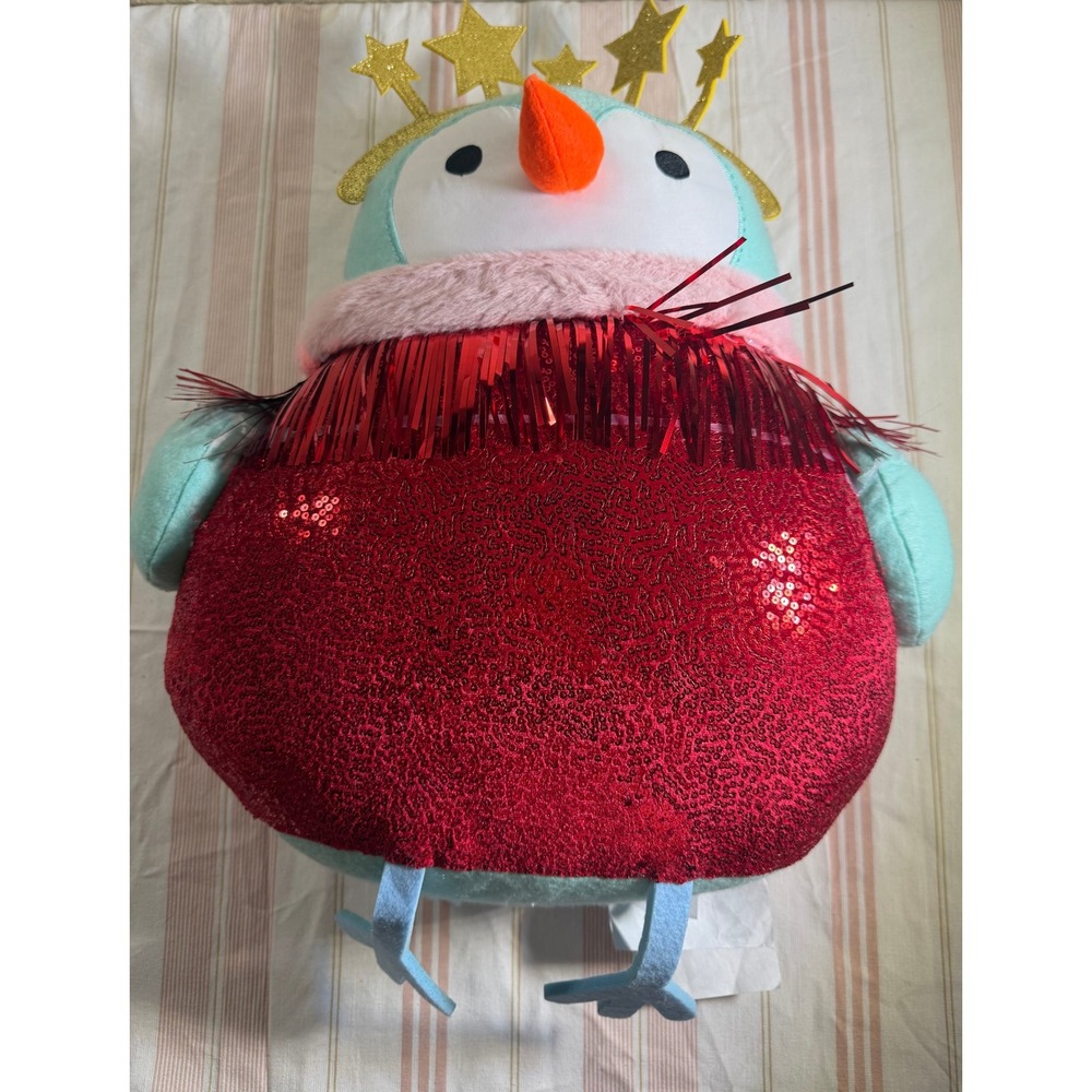 Target Wondershop Christmas Bird Plush Sequin Tinsel Gold Star Headband 21in